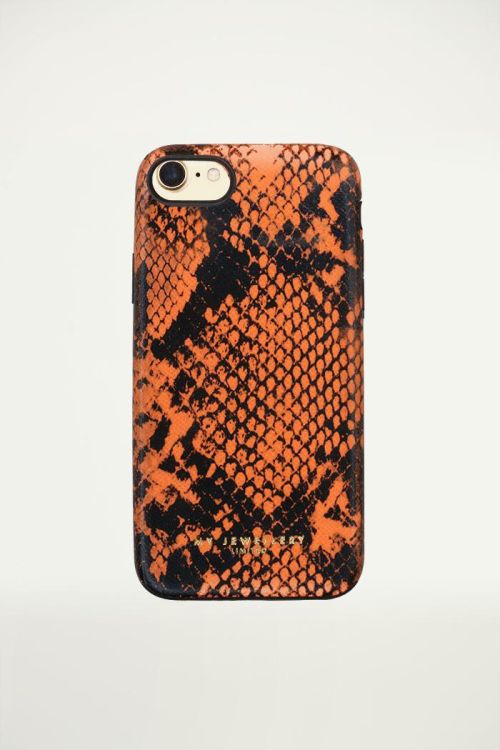 Telefoonhoesje Slangenprint Oranje, iphonehoesje