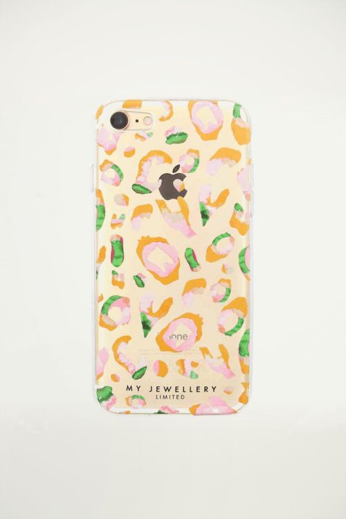 Telefoonhoesje roze luipaardprint, soft case