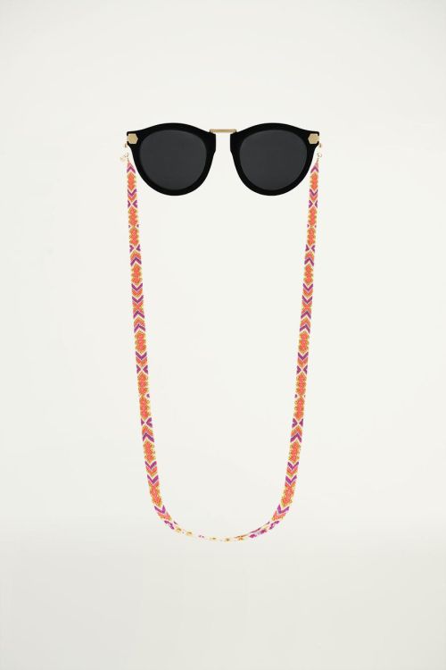 Cordon de lunettes de soleil violettes aztec, cordon de lunettes de soleil