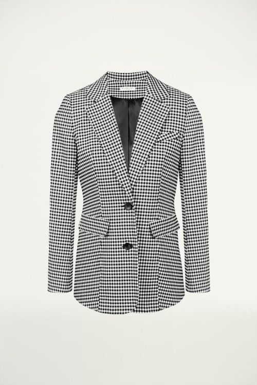 Zwart-Wit geruite blazer, ruiten pak