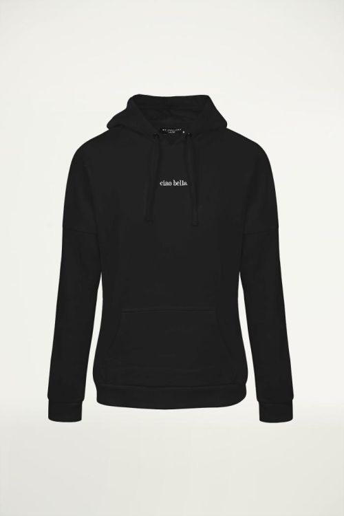 Zwarte Hoodie Ciao Bella, capuchontrui