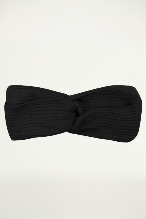 Zwarte haarband ribstof, Haaraccessoires