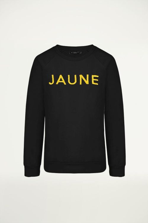 Zwarte sweater met tekst, trui met tekst
