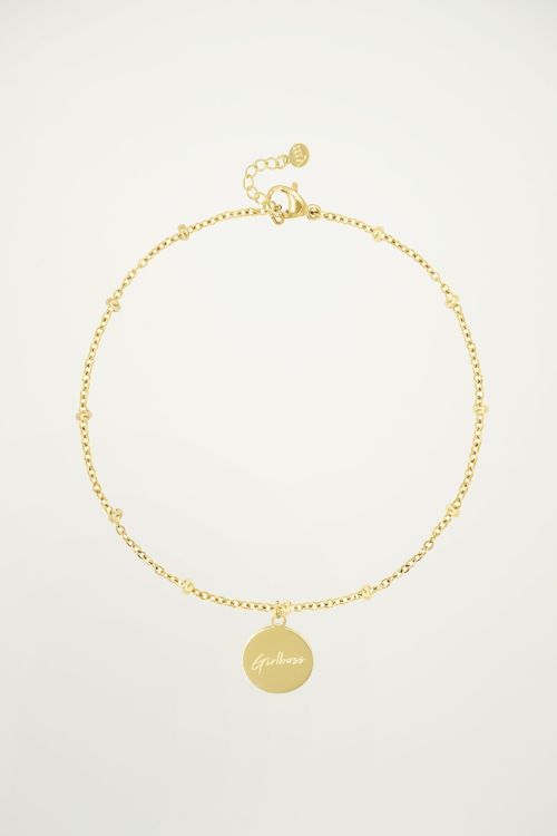 Bracelet with Girl boss pendant