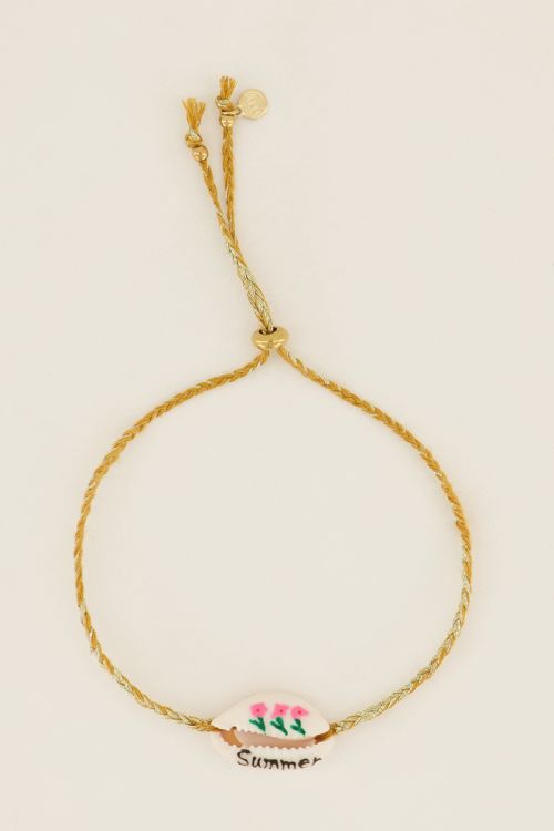 Armband met schelp & summer tekst | My Jewellery