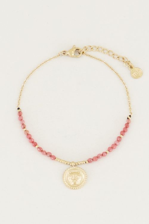 Armband bedel & Red Jade, armband met edelstenen
