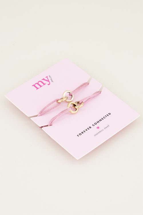 Roze forever connected armband | Vriendschap sieraden My jewellery