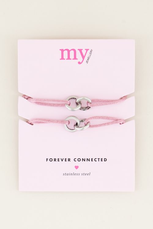 Roze forever connected armband | Vriendschap sieraden My jewellery