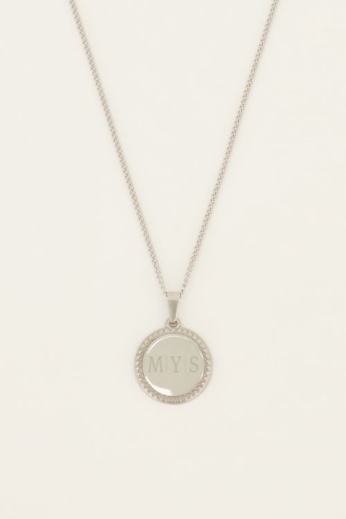 Atelier ketting met ronde bedel kort | My Jewellery