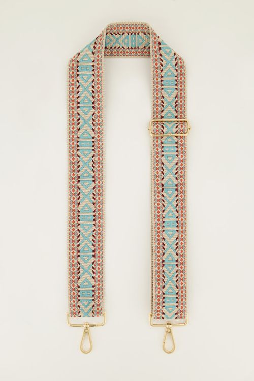 Aztec bag strap blue | My Jewellery