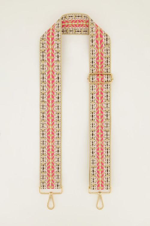 Aztec bag strap light pink | My Jewellery