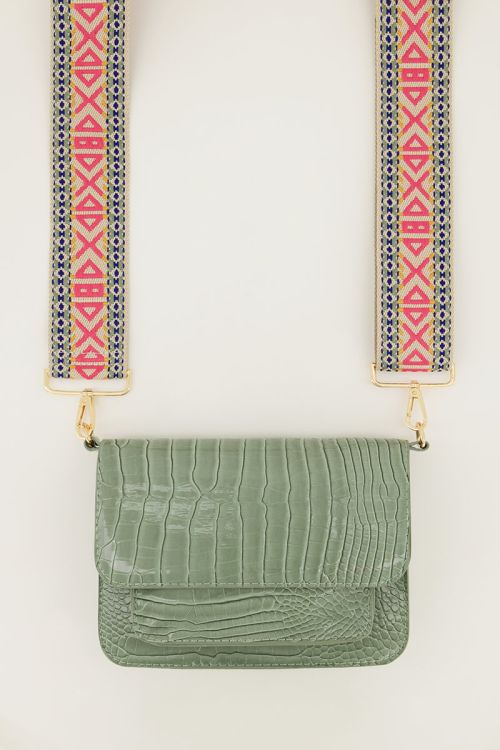 Aztec bag strap pink | My Jewellery