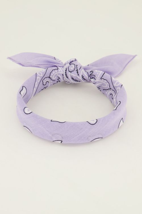 Lila scarf Bandana print