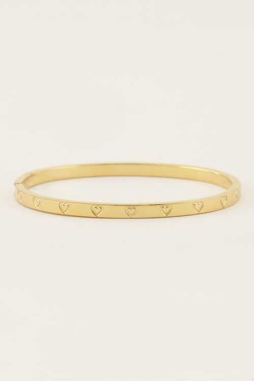 Bangle with engraved hearts | My Jewellery