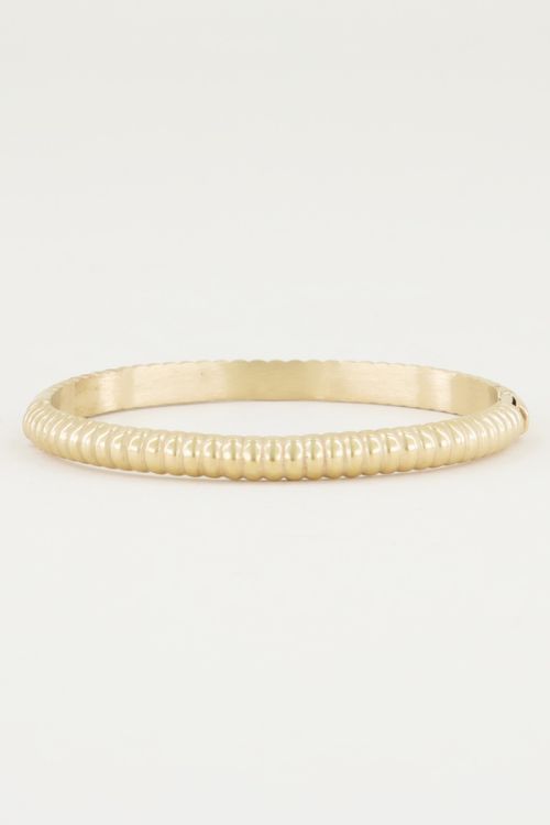Bangle geribbeld breed, slavenarmband