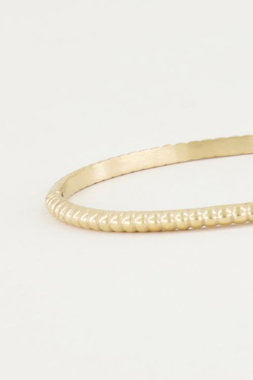 Bangle geribbeld smal, slavenarmband