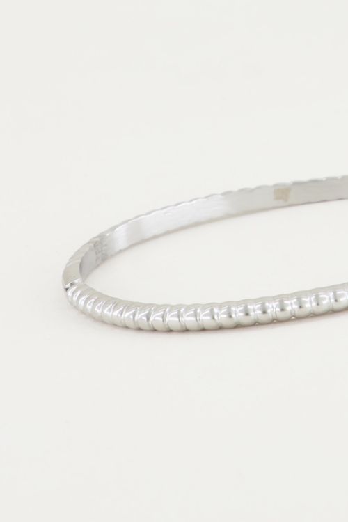 Bangle geribbeld smal, slavenarmband