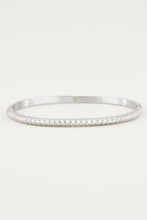 Bangle geribbeld smal, slavenarmband
