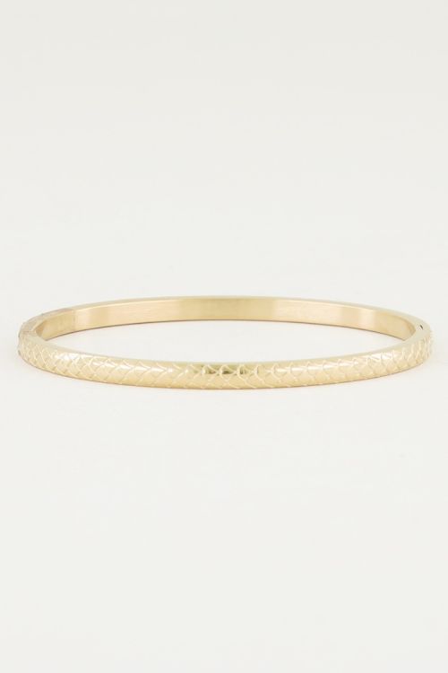 Smalle bangle met schubben, smalle bangle