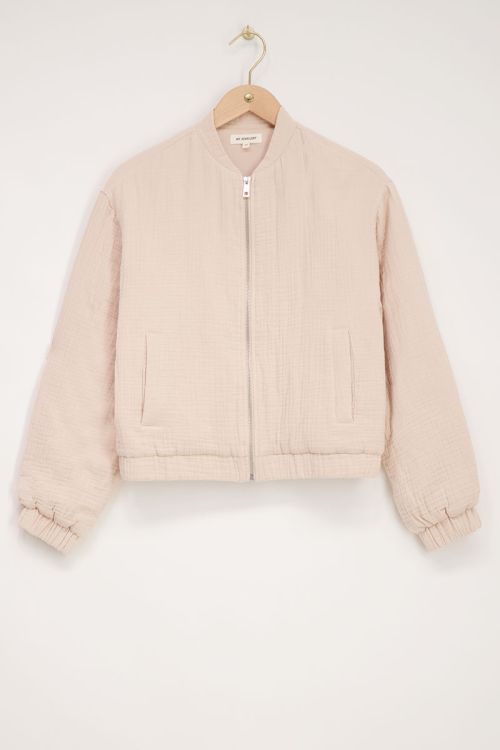 Beige muslin bomber | My Jewellery