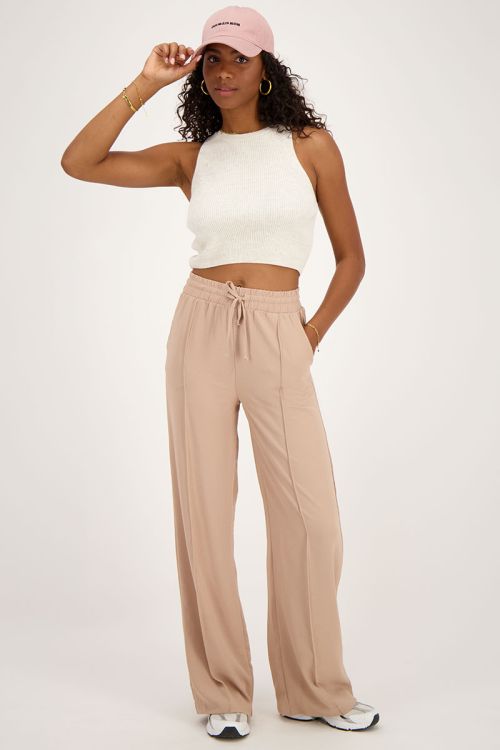 Beige crepe trousers | My Jewellery