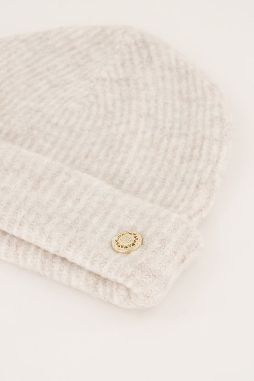 Beige gekleurde muts