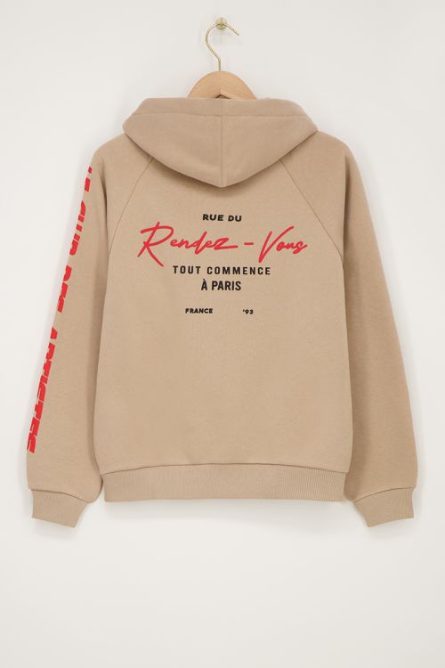Beige hoodie "Le club des artistes" | My Jewellery
