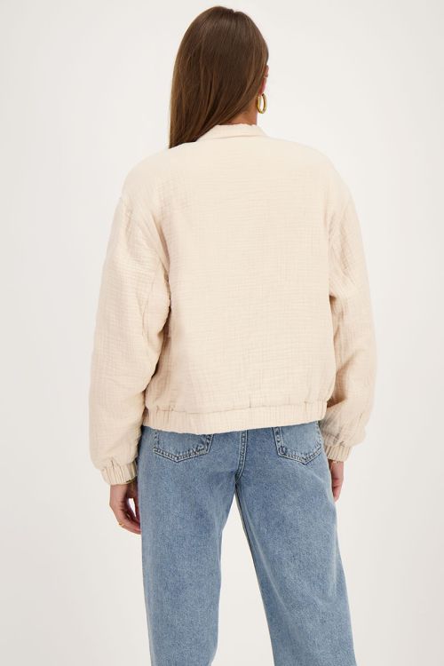Beige muslin bomber | My Jewellery