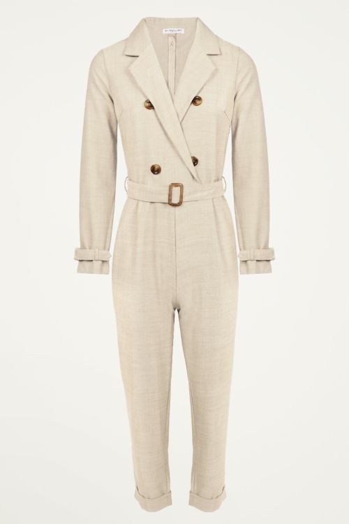 jumpsuit beige lang