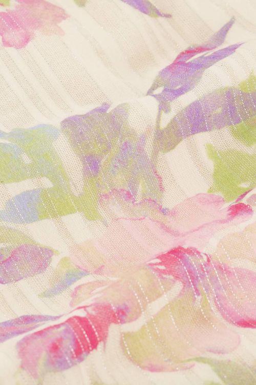 Beige multiway wrap maxi dress with multicolour flowers | My Jewellery