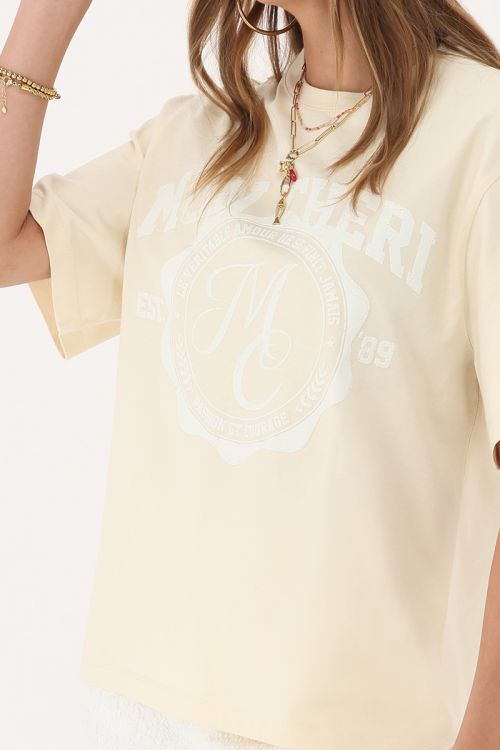 Beige T-shirt "Mon chéri" | My Jewellery