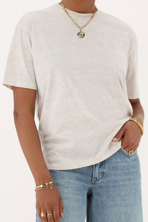 Beige T-shirt "Rue des Rosiers" | My Jewellery