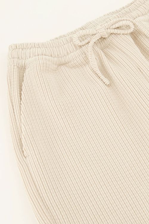 Beige corduroy wide leg trousers | My Jewellery