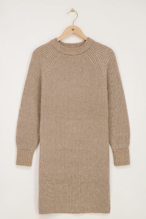 Beige midi dress knitted | My Jewellery