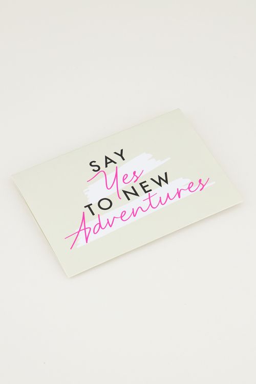 Giftcardholder Say yes to new adventures, giftcard