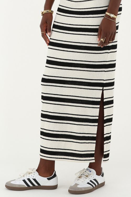 Beige striped midi dress | My Jewellery