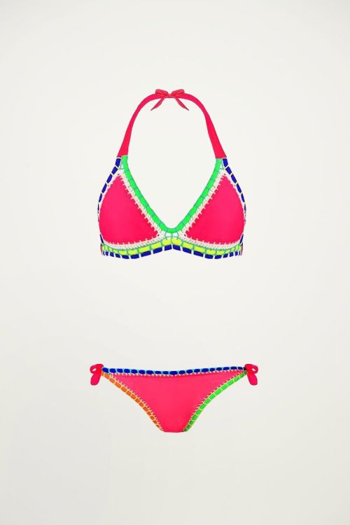 Bikini boho ibiza roze, Triangel bikini