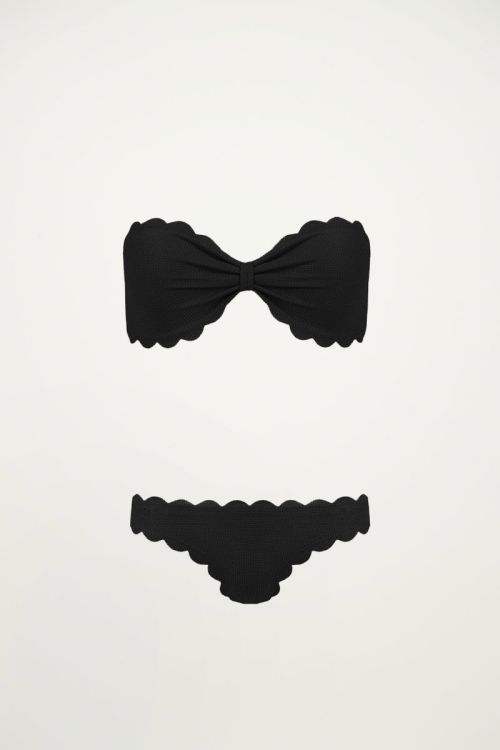 Bikini zwart geribbeld, bikini's