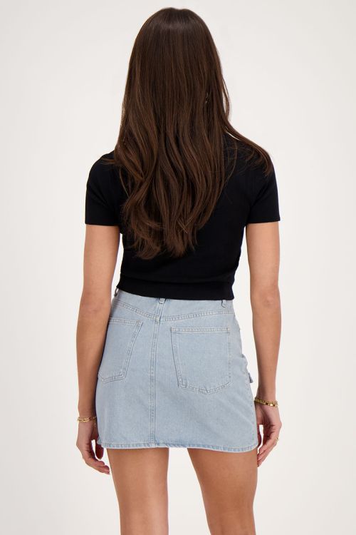 Black basic crop top with short sleeves | My Jewellery