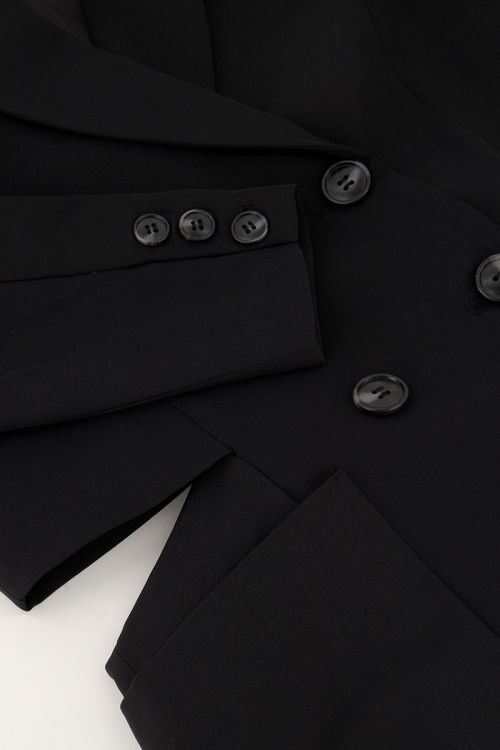 Black blazer playsuit with pockets & cut-out | My Jewellery
