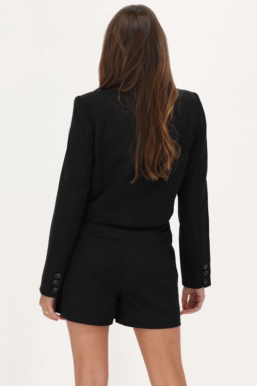 Black blazer playsuit with pockets & cut-out | My Jewellery