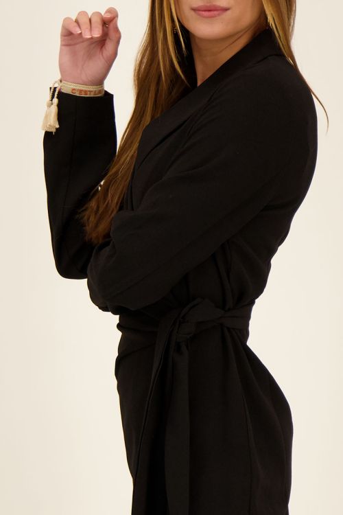 Black blazer wrap dress  | My Jewellery