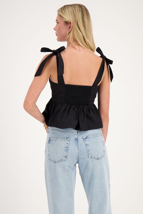 Black corset top with bow ties | My Jewellery
