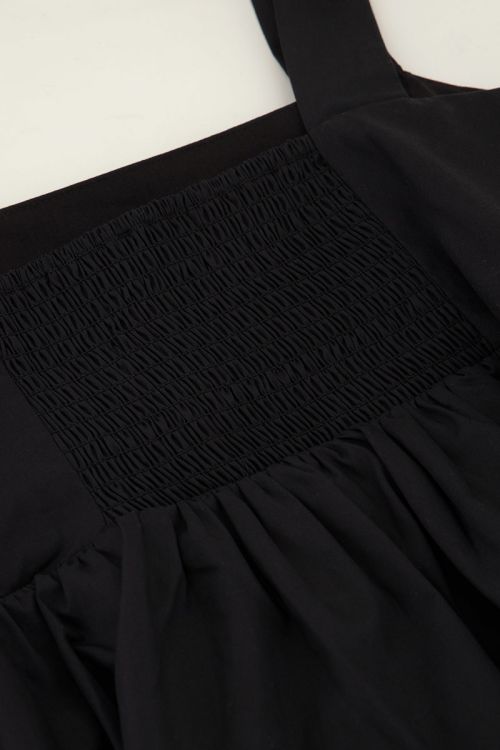 Black corset top with bow ties