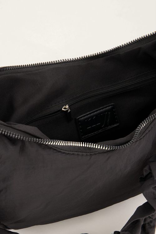 Black crossbody bag with ruffles | My Jewellery