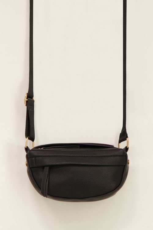 Black cross body bag with extra compartment | My Jewellery