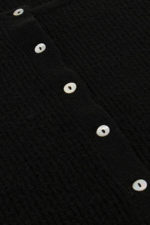 Black knitted cardigan with small buttons   | My Jewellery