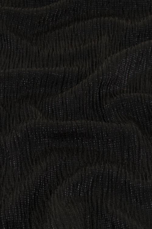 Black metallic dress with puff sleeves and slit | My Jewellery