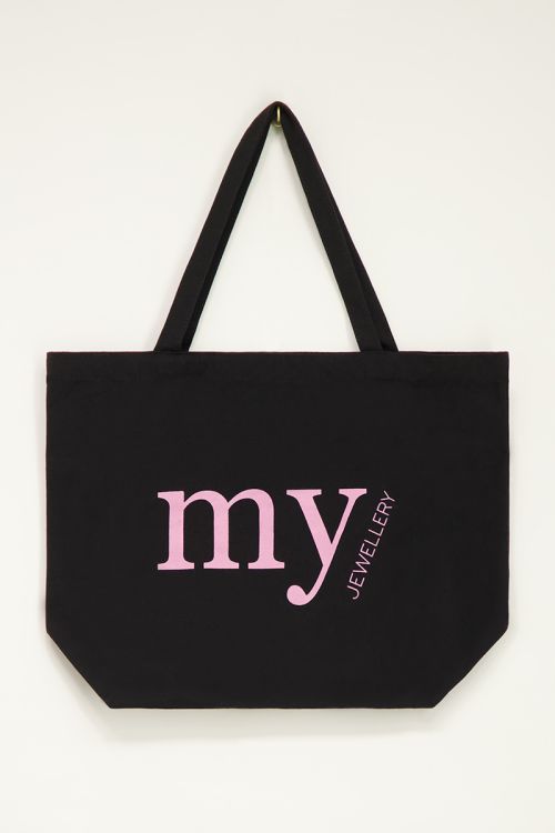 Zwarte canvas shopper My-Jewellery| My Jewellery