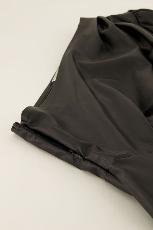 Black leather-look dress one-shoulder | My Jewellery